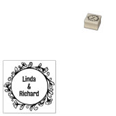 モダンフローラフレ結婚ーム ラバースタンプ (押印)