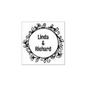 モダンフローラフレ結婚ーム ラバースタンプ (インプリント)