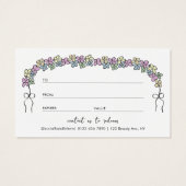 モダンフローラブガーリーティックサロンギフト券 (裏面)