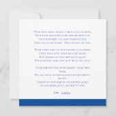 モダンフローラブライダルシャワーサンキューカード (裏面)