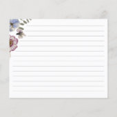 モダンフローラブライダルシャワーレシピカード (裏面)