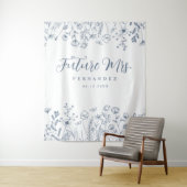 モダンフローラブライダルシャワー背景 タペストリー (インサイチュ)