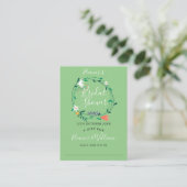 モダンフローラブライダルシャワー表示カード及びラベル エンクロージャーカード (スタンド正面)