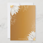 モダンフローラブラウンデイジーブライダルシャワー 招待状 (裏面)