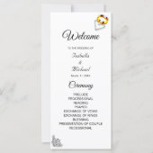 モダンフローラブラック&ホワイト結婚式 プログラム (正面)