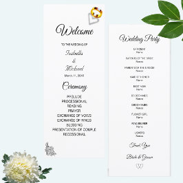 モダンフローラブラック&ホワイト結婚式 プログラム