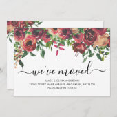 モダンフローラブルゴーニュ引っ越しましたニューホームムービング 案内状 (正面/裏面)