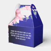 モダンフローラブルー天国カスタムフォト結婚ズ フェイバーボックス (裏面サイド)