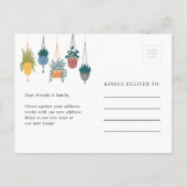 モダンフローラプラント新しい住宅引越の発表 案内ポストカード (裏面)