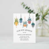 モダンフローラプラント新しい住宅引越の発表 案内ポストカード (スタンド正面)