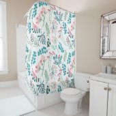 モダンフローラプリント シャワーカーテン (インサイチュ)