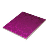 モダンフローラホットピンク明るい赤紫色パガーリーターン タイル (側面)