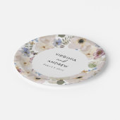 モダンフローラボ結婚タニカル ペーパープレート (アングル)