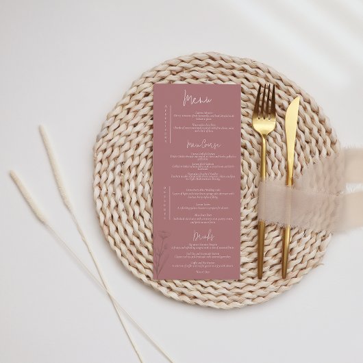 モダンフローラマウヴ結婚ズ メニュー