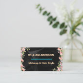 モダンフローラメイクアップアーティストカード 名刺 (スタンド正面)