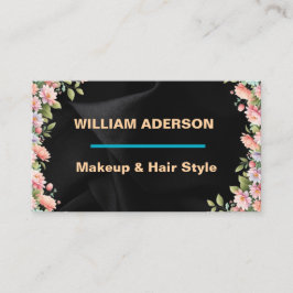 モダンフローラメイクアップアーティストカード 名刺