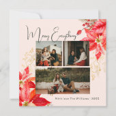 モダンフローラメリー全6枚の写真クリスマス シーズンカード (正面)