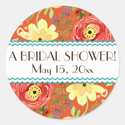 モダンフローラモダンラヌンキュラス葉バラブラケット ラウンドシール (正面)