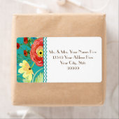 モダンフローラモダンラヌンキュラス葉バラブラケット ラベル (インサイチュ)