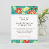 モダンフローラモダンラヌンキュラス葉バラブラケット 招待状 (スタンド正面)