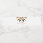 モダンフローラモチーフブライダルシャワー ペットボトルラベル (シングルラベル)