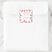 モダンフローラモチ結婚ーフの額 スクエアシール (バッグ)