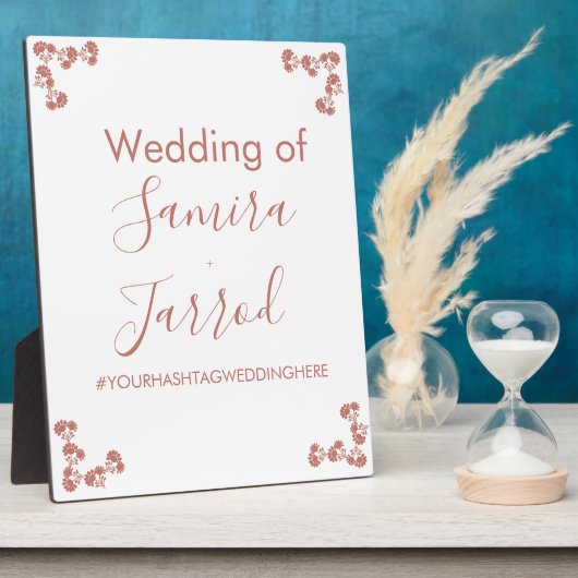 モダンフローラモチ結婚ー核  フォトプラーク (側面)