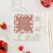 モダンフローラモチ結婚ー核 縁ありカクテルナプキン (インサイチュ)