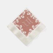モダンフローラモチ結婚ー核 縁ありカクテルナプキン (角)