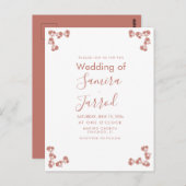 モダンフローラモチ結婚ーNutralはがき ポストカード (正面/裏面)