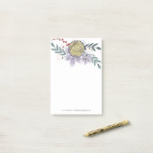 モダンフローラユリシミュレート箔モノグラム ポストイット (デスク上)