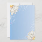 モダンフローラライトブルーデイジーブライダルシャワー 招待状 (裏面)