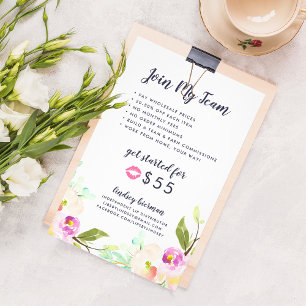 モダンフローラリッププロダクト販売代理店プロモーション チラシ