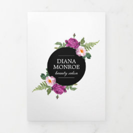 モダンフローラリースサロンパンフレット 三つ折りカード