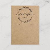 モダンフローラリース表示 名刺 (正面)