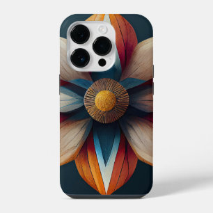 モダンフローラルアート スタイリッシュ エレガント 木製ボタニカル iPhone 14 PROケース