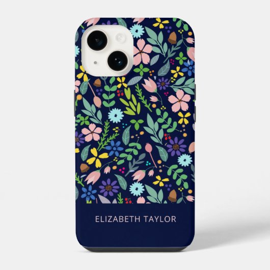 モダンフローラル iPhoneケース (裏面)