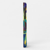 モダンフローラレッドブルーライン抽象芸術アー絵画ト Case-Mate iPhoneケース (裏面/左)