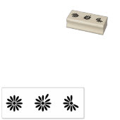 モダンフローラ三デイジー | Motifゴム印 ラバースタンプ (押印)