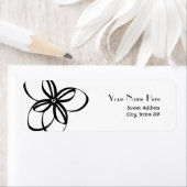 モダンフローラ住所 シール白黒 ラベル (インサイチュ)