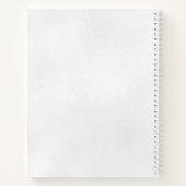 モダンフローラ個人モノグラム文字F青金ゴールド ノートブック (裏面)