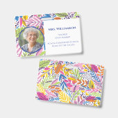 モダンフローラ先生教育者スタッフ写真ID バッジ (正面＆裏面)