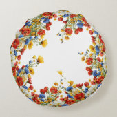 モダンフローラ円枕 ラウンドクッション (裏面)