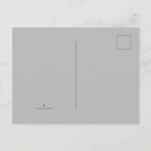 モダンフローラ写真の妊娠の発表 案内ポストカード (裏面)