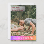 モダンフローラ写真の日付カスタムを保存結婚する 招待状 (裏面)