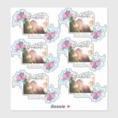 モダンフローラ卒業タイポグラフィ卒業写真 シール (シート)