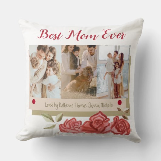 モダンフローラ可愛い写真最高の母の日 クッション (正面)