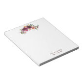 モダンフローラ名パーソナライズされた ノートパッド (アングル)