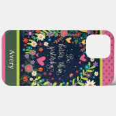 モダンフローラ名前をカスタムするおもしろい引用文 Case-Mate iPhoneケース (裏面 (横))