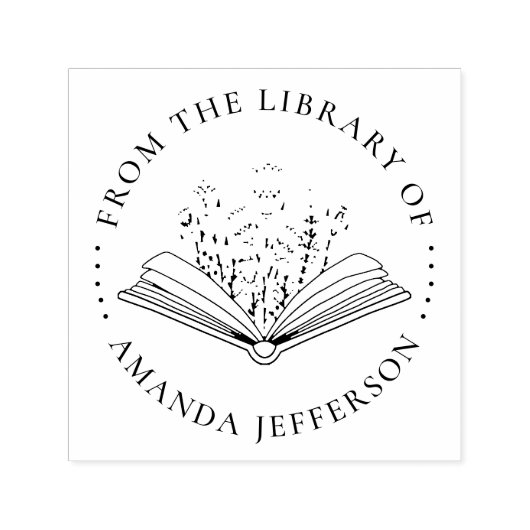 モダンフローラ名前をカスタムする セルフインキングスタンプ (デザイン)